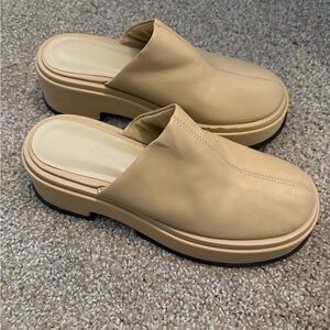 Charles & Keith Beige Slip-On Mules